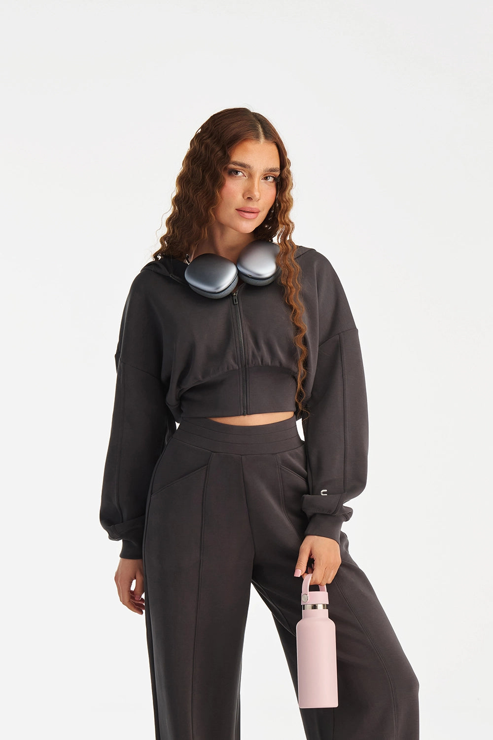 Waist Tone Hoodie | Grey