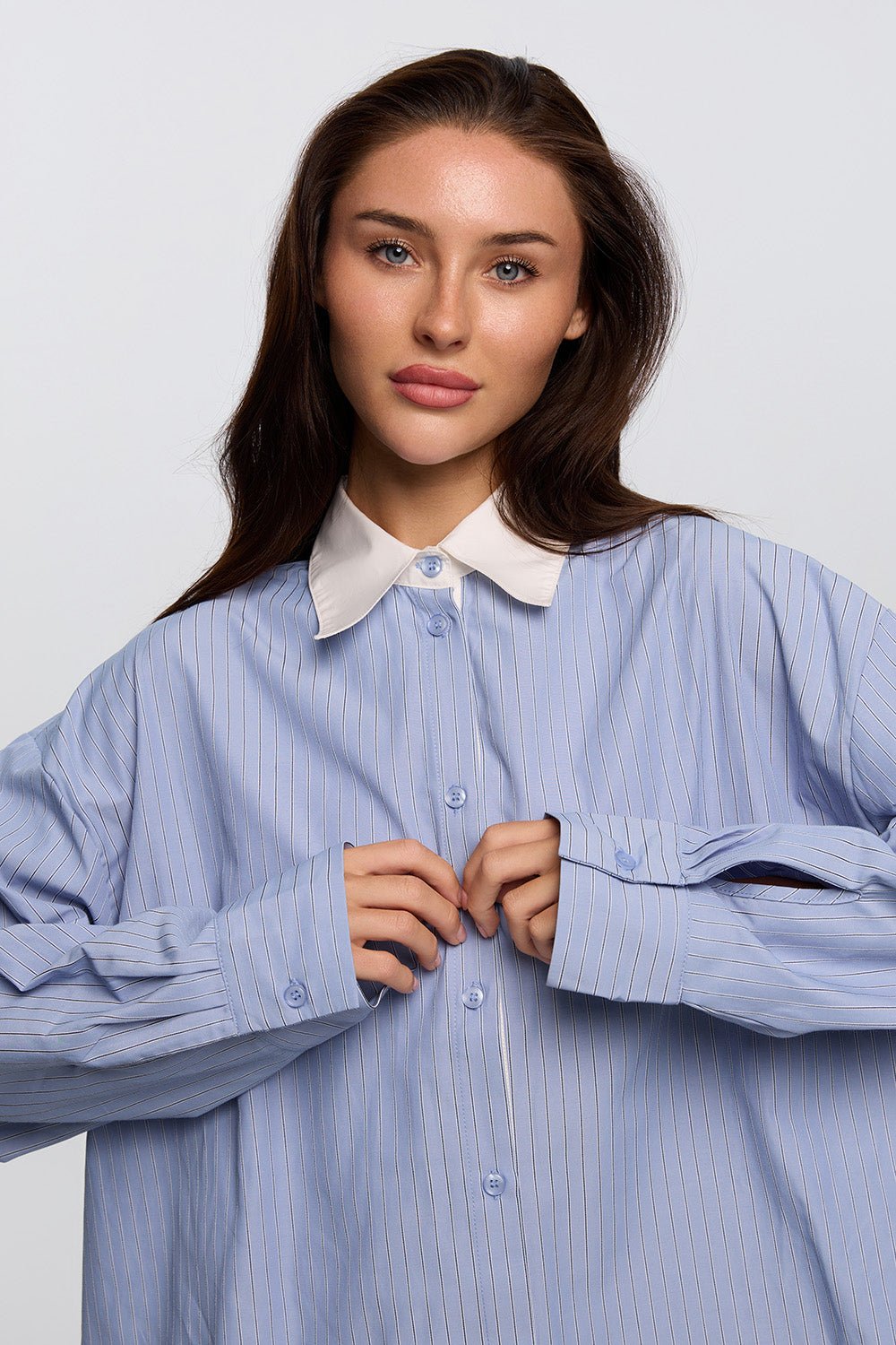 Comfy Boyfriend Shirt | Sky Blue