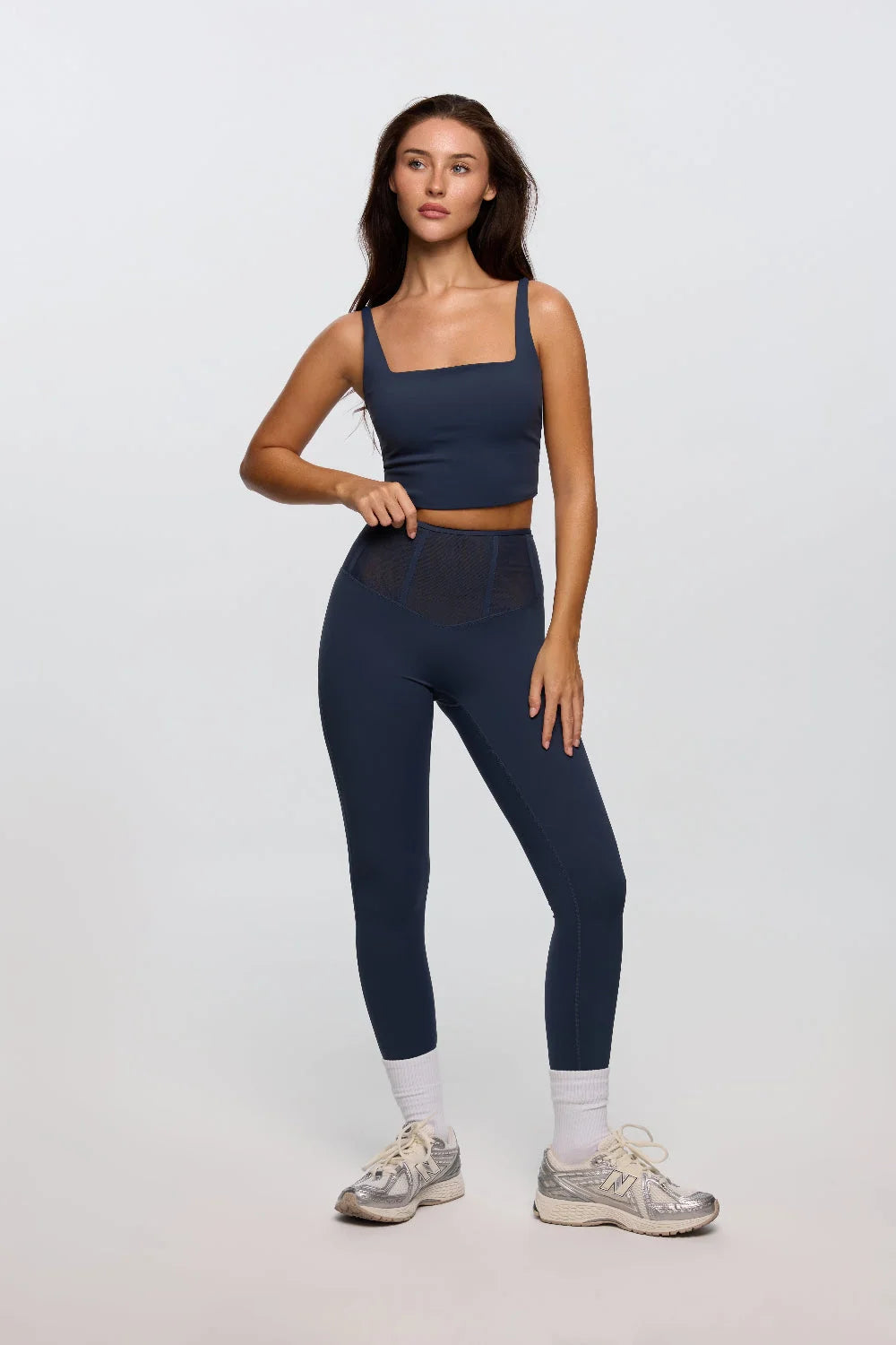 Core Control Bra Top | Midnight Blue - Product Image