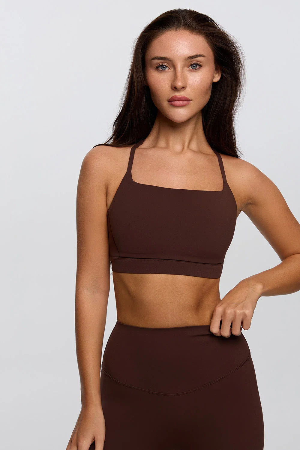 Sculpting Bra Top | Chocolate - Product Image
